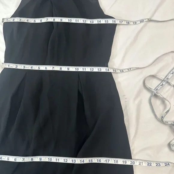 NEW $995 MAX MARA [ 8 US ] Luna Grecian Neck Cady Midi Dress NO‎ BELT Black